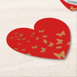 POSAVASOS DE PAPEL BODA GOLDEN BUTTERFLIES