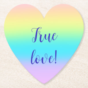 Posavasos De Papel Boda gradiente gradiente arcoiris pastel