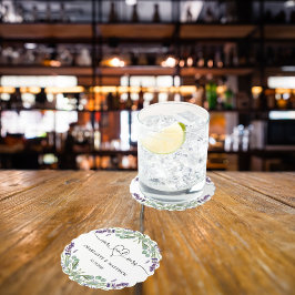 Posavasos De Papel Boda lavender eucalyptus mr mrs