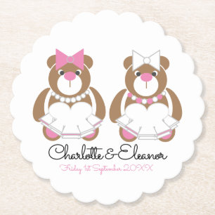 Posavasos De Papel Boda lesbiana Teddy Bear Bries