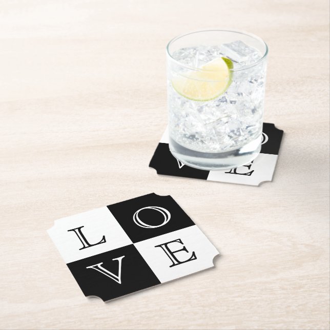 Posavasos De Papel Boda Love Paper Coaster Set (In situ)