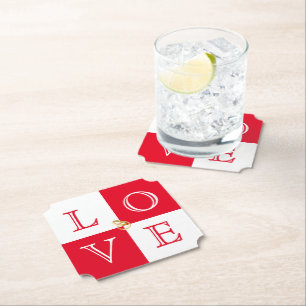 Posavasos De Papel Boda Love Paper Coaster Set