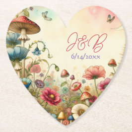 Posavasos De Papel Boda principal de cabaña personalizado