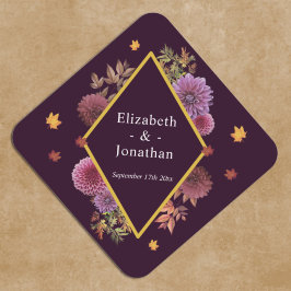 Posavasos De Papel Boda romántico de otoño en Dahlia