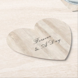 Posavasos De Papel Boda Rustic Faux Cream White Wood