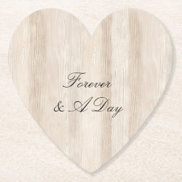 Posavasos De Papel Boda Rustic Faux Cream White Wood