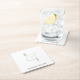 Posavasos De Papel Boda Sage Ampersand | Cóctel 