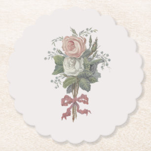 Posavasos De Papel Boda temática inmadura, rosa y rosa
