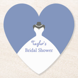 Posavasos De Papel Boda Vestido Charm Bridal Shower