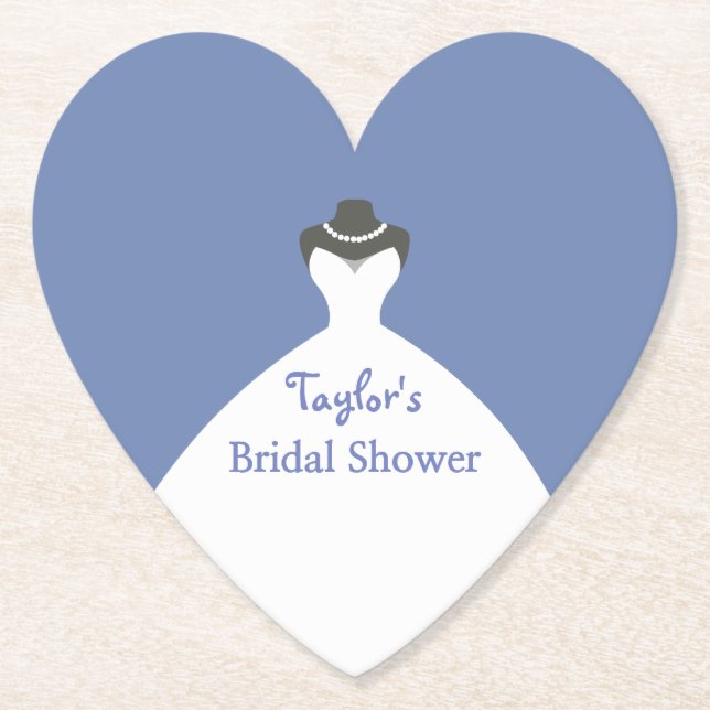 Posavasos De Papel Boda Vestido Charm Bridal Shower (Anverso)