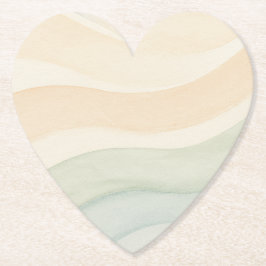 Posavasos De Papel Boho Waves Design