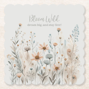 Posavasos De Papel Boho Wildflower