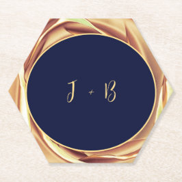 Posavasos De Papel Bolsa de papel de papel de Rosa metálico de oro