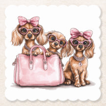 Bolsa rosa de los perros Dachshund