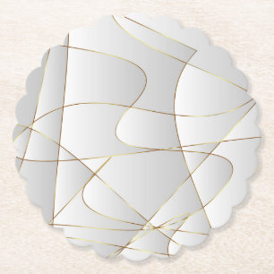 Posavasos De Papel Bonitas líneas de oro