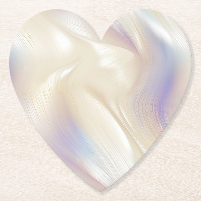 Posavasos De Papel Bonito elegante Pearl Aqua Blue Purple Swirl (Anverso)