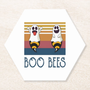 Posavasos De Papel Boo Bees Pareja Ghost Halloween