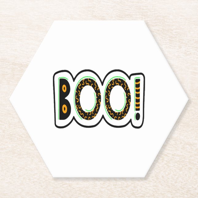 Posavasos De Papel BOO Halloween (Anverso)