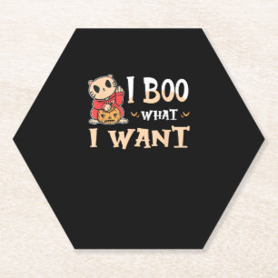 Posavasos De Papel Boo Lo Que Quiero De Halloween Gracioso De Cat
