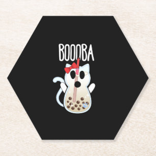 Posavasos De Papel Boooba Kawaii Boba Bebe Tea Cat Lover Halloween G