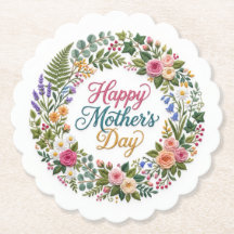 Bordado Falso Floral Feliz Día de la Madre