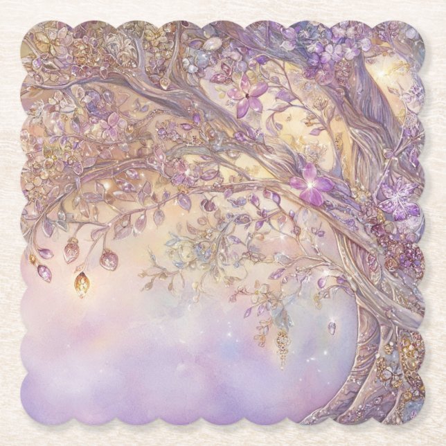 Posavasos de Papel Bosque Luminoso (Anverso)