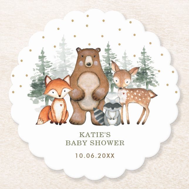 Posavasos De Papel Bosques de bosque de bosque de bosque de hierba de (Anverso)