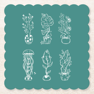 Posavasos De Papel Botánico extravagante