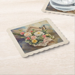 Posavasos De Papel Bouquet Birdhouse - Pascua de papel