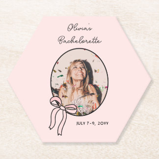 Posavasos De Papel Bows & Babes Coquette Bachelorette