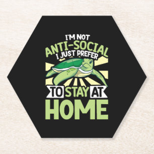Posavasos De Papel Boxeador Boxeo Tortuga Tortuga Reptile Océano