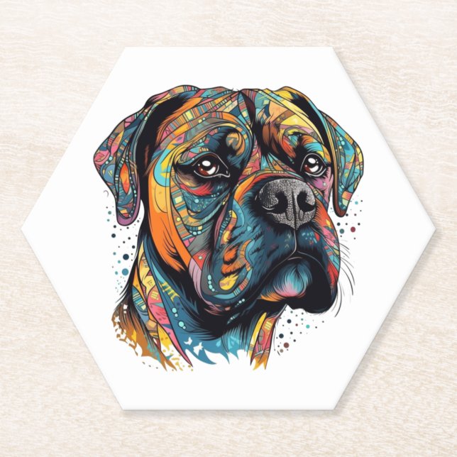 Posavasos De Papel Boxer Buddies Play Pup File Summary Digital (Anverso)