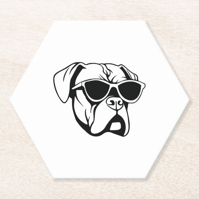 Posavasos De Papel Boxer Dog (Anverso)