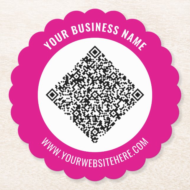 Posavasos De Papel Branded Promotional QR Code Paper Coasters Example (Anverso)