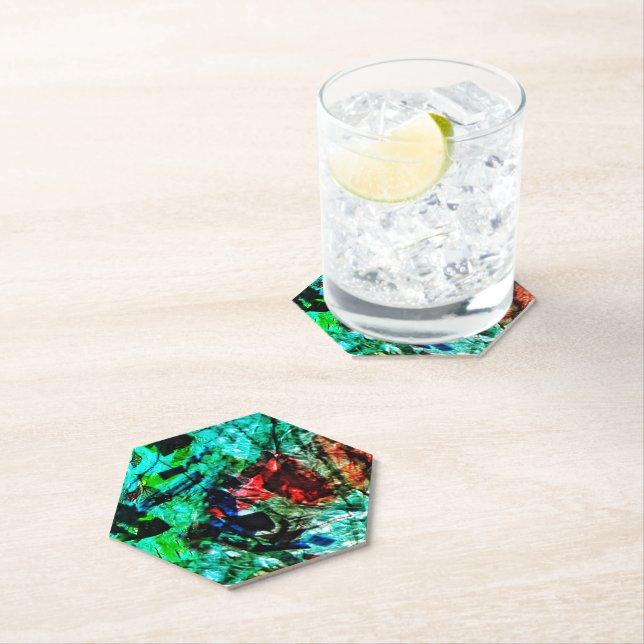 Posavasos De Papel Bright blue abstract paper coaster.Dazzling sea   (In situ)