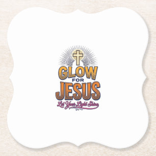 Posavasos De Papel Brilla por Jesús Deja que tu luz brille Diseño cri