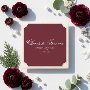 Posavasos De Papel Brindis a parejas para siempre Monograma Boda