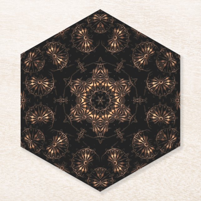 Posavasos De Papel Bronce Age Mandala (Anverso)