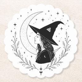 Posavasos De Papel Bruja