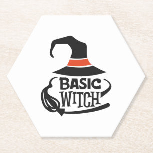 Posavasos De Papel Bruja básica - Halloween