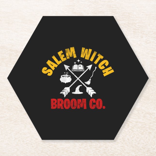 Posavasos De Papel Bruja de Halloween (Anverso)