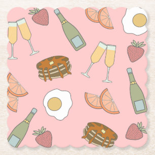 Posavasos De Papel Brunch & Bubbly Protectores de Papel para Vasos