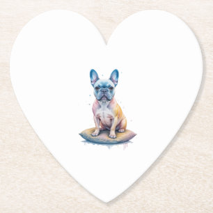 Posavasos De Papel Bulldog Francés Colorido y Artístico 