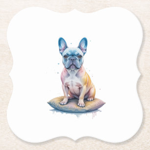 Posavasos De Papel Bulldog Francés Colorido y Artístico