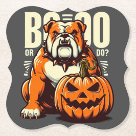Posavasos De Papel Bulldog juguetón arte pop: ¿Boo o Bulldog?