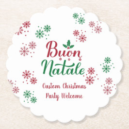 Posavasos De Papel Buon Natale Italia Feliz Navidad