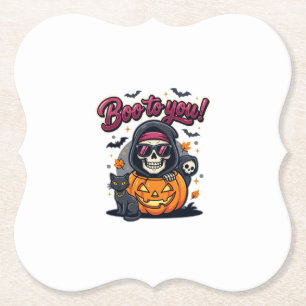 Posavasos De Papel Buu para ti calabaza de esqueleto de Halloween