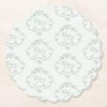 Posavasos De Papel Caballo vintage Toile Sage ducha de bebé verde<br><div class="desc">Caballo vintage Toile Sage ducha de bebé verde Papel Cocina a juego.</div>