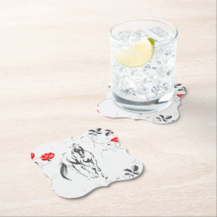 Posavasos De Papel Caballos barrocos