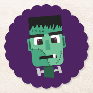 Posavasos De Papel Cabeza del Monstruo de Frankenstein